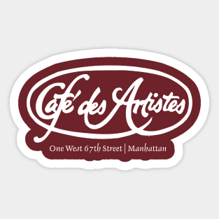 Cafe des Artists Sticker